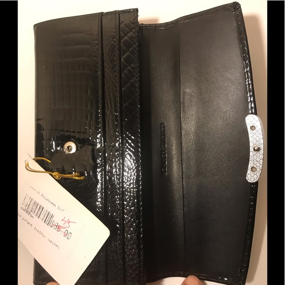 New genuine patent leather large wallet black - Picture 3 of 5